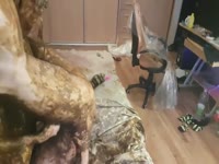 [ Shit Sex ] Slut covered in shit rides a huge cock